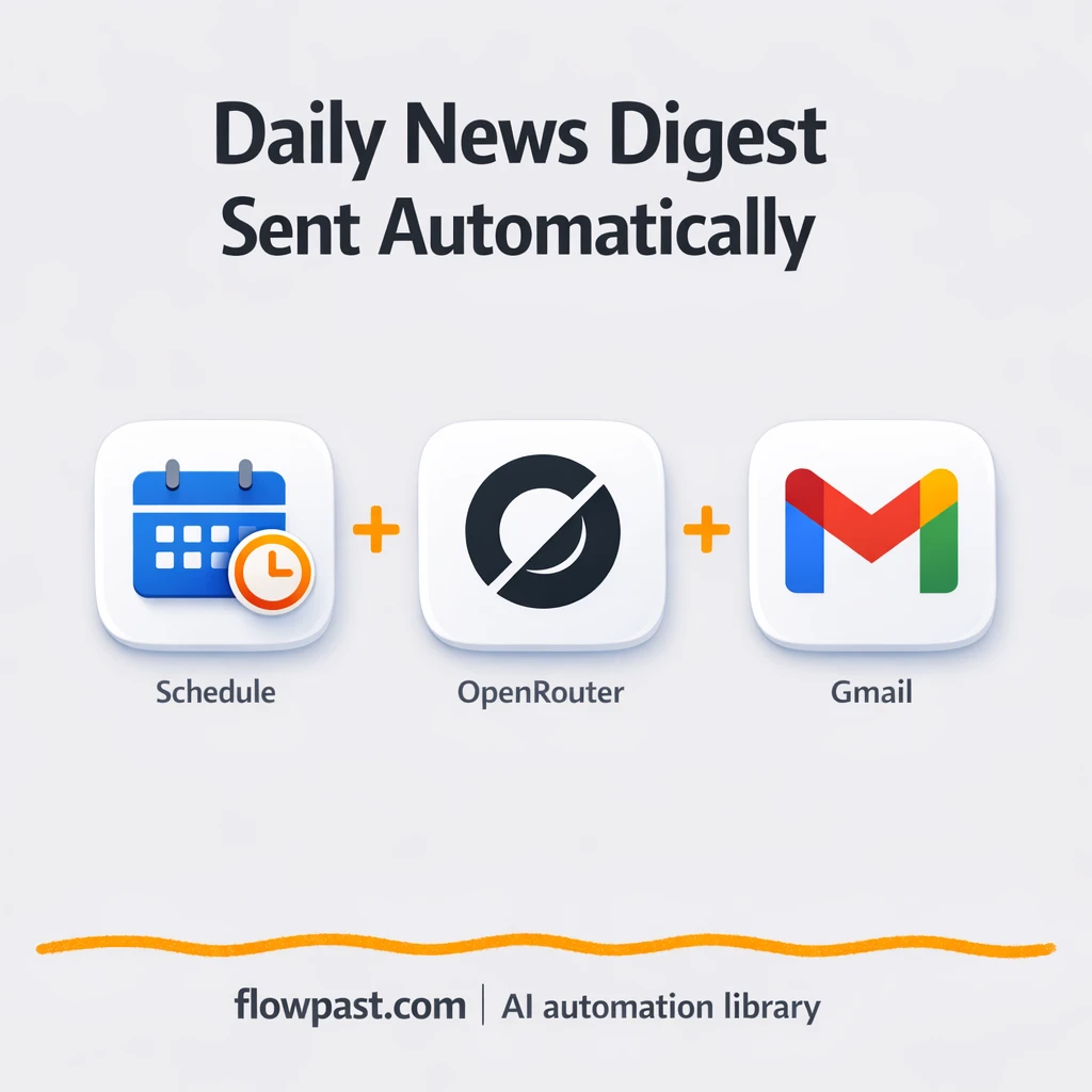 Tavily + Gmail: AI news briefings, ready to forward - n8n workflow automation template