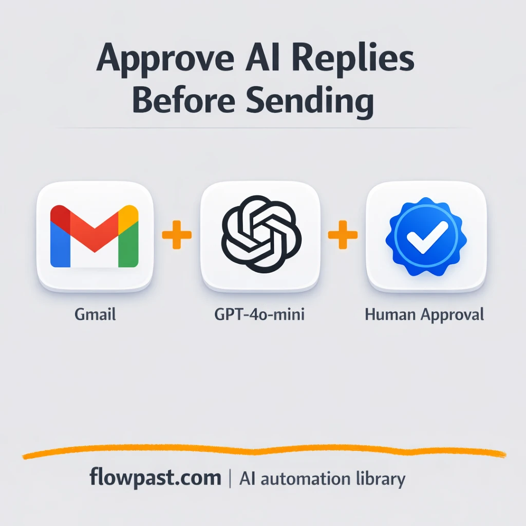 Gmail + OpenAI: approve AI drafts before sending - n8n workflow automation template