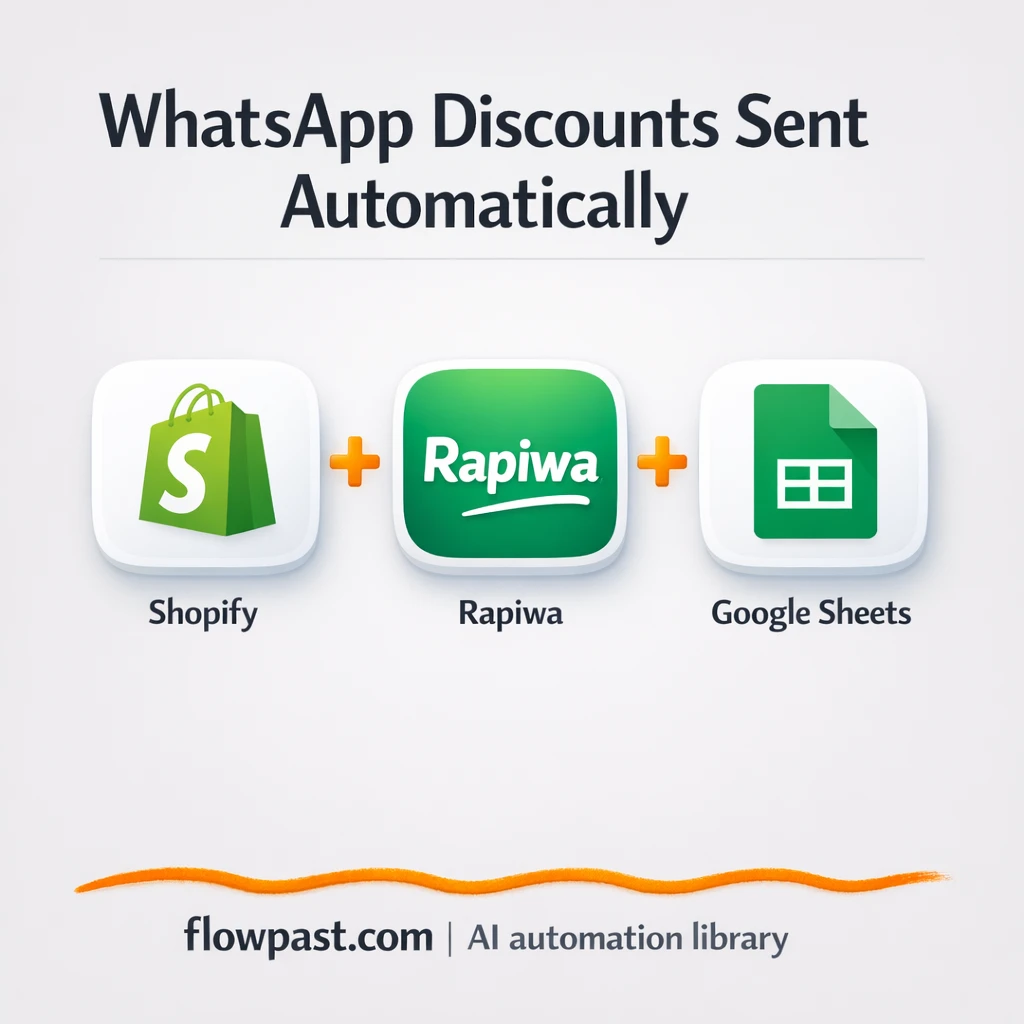 Shopify + WhatsApp: send VIP discount codes fast - n8n workflow automation template