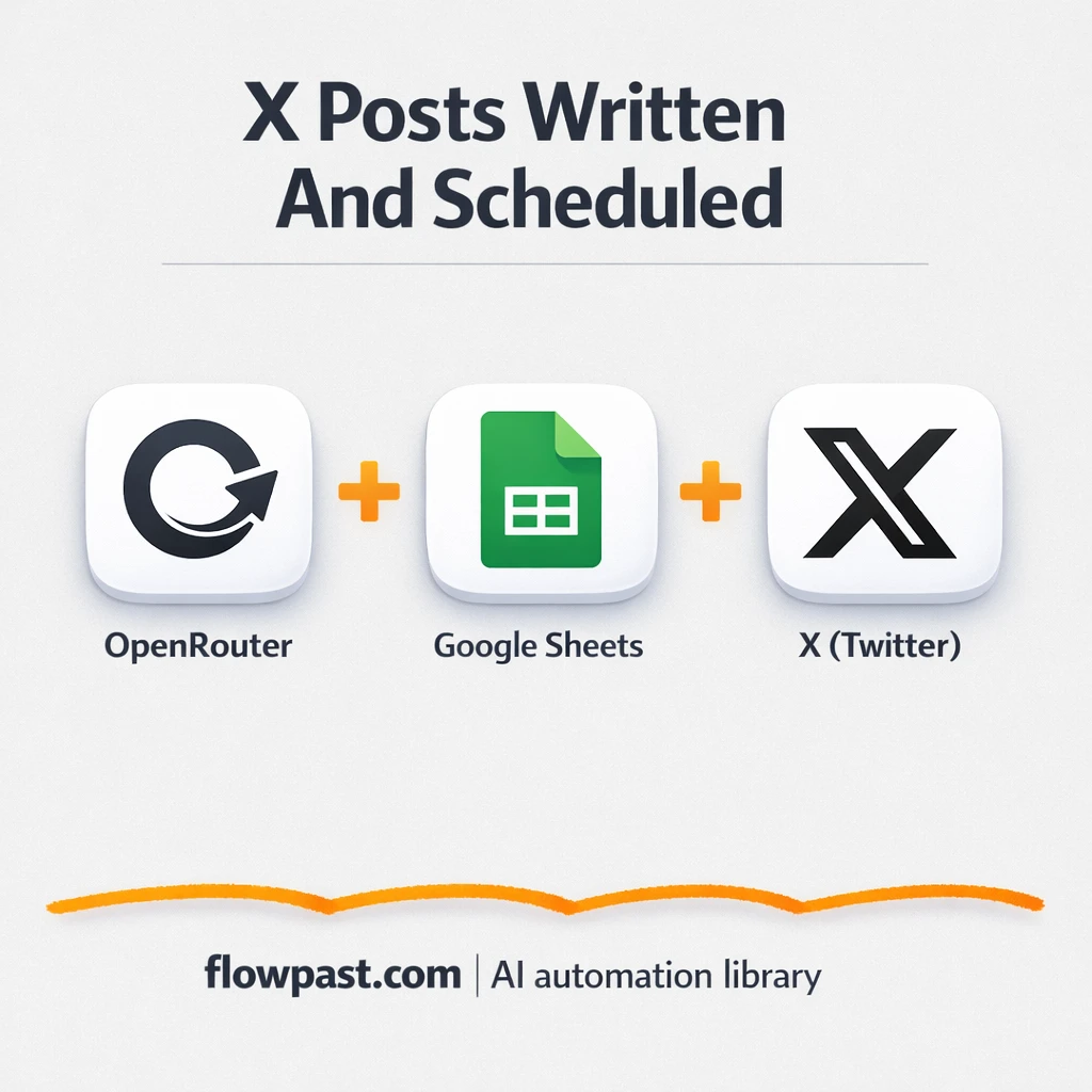 Google Sheets + Blotato: X posts queued and published - n8n workflow automation template