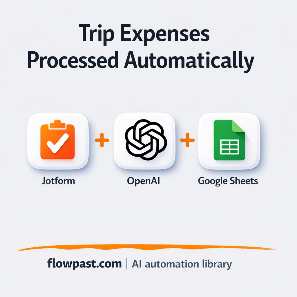 Jotform to Google Sheets, expense claims logged clean - n8n workflow automation template
