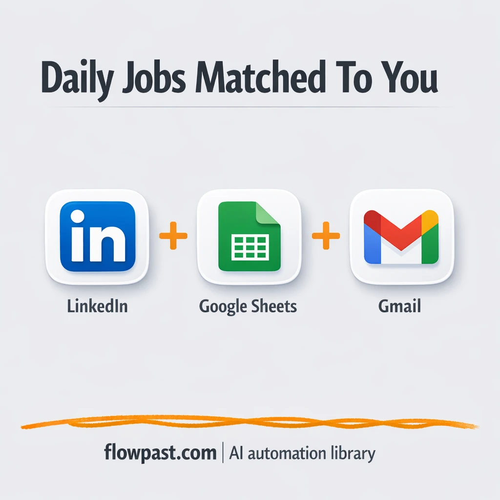 LinkedIn to Google Sheets, scored jobs plus drafts - n8n workflow automation template