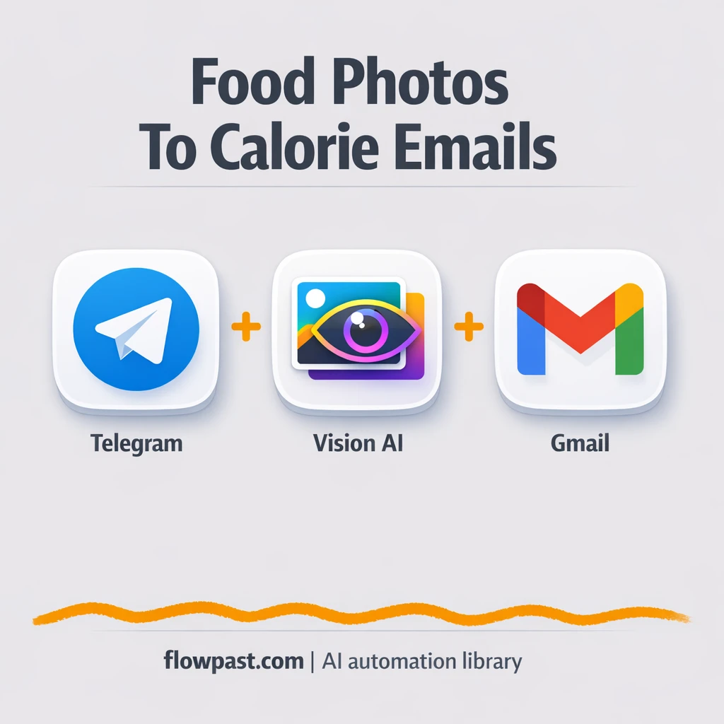 Telegram to Gmail, calorie summaries from food photos - n8n workflow automation template