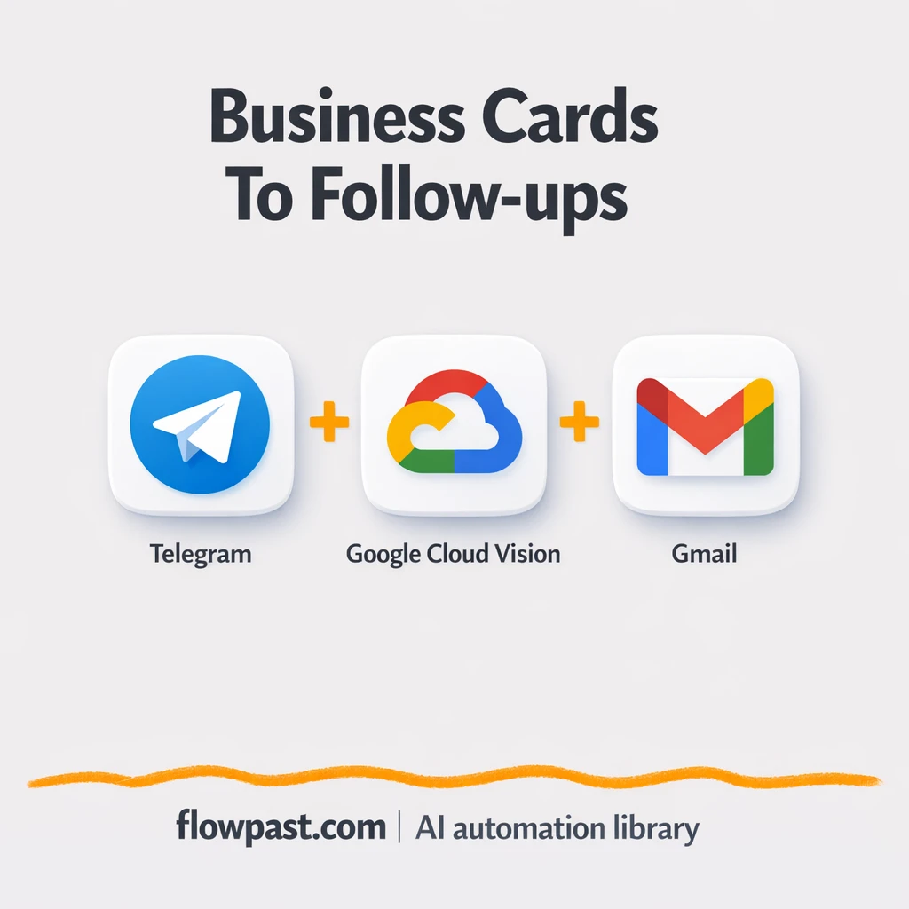 Telegram to Google Sheets, business cards captured - n8n workflow automation template
