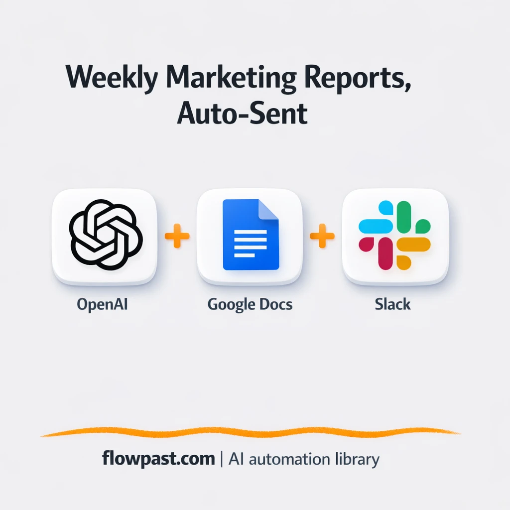 Google Docs + Slack weekly reports, ready to share - n8n workflow automation template