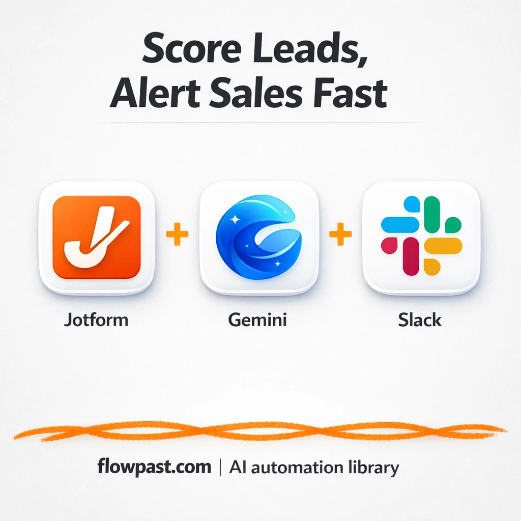 Jotform + Slack: score leads and route follow ups - n8n workflow automation template