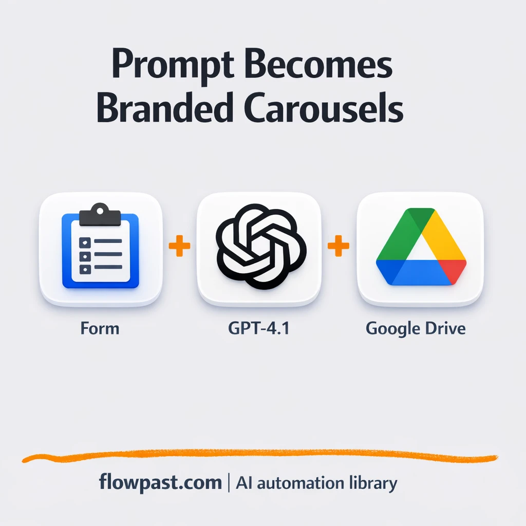 Google Drive + Google Sheets for carousel assets - n8n workflow automation template
