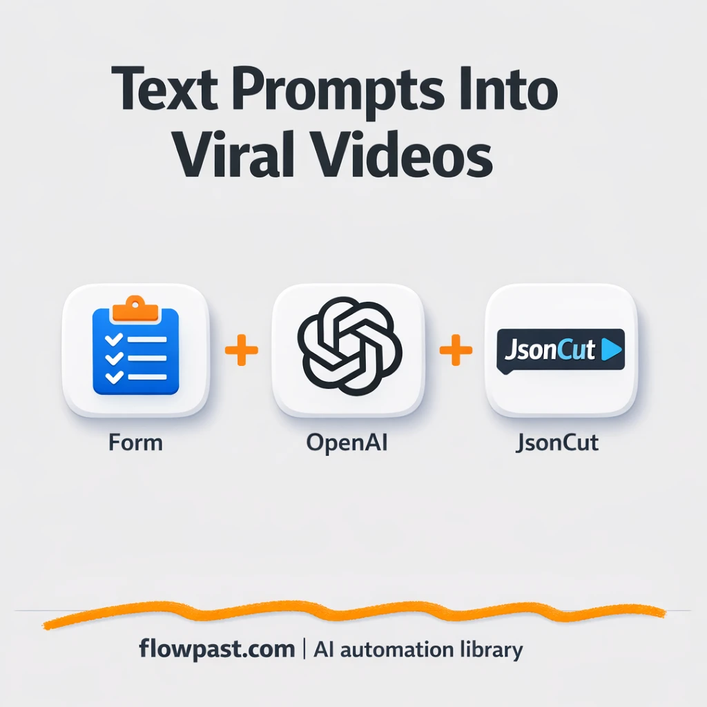 ChatGPT + JsonCut: vertical videos ready to post - n8n workflow automation template