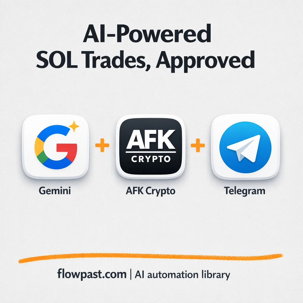 Telegram + AFK Crypto: approve SOL trades fast - n8n workflow automation template