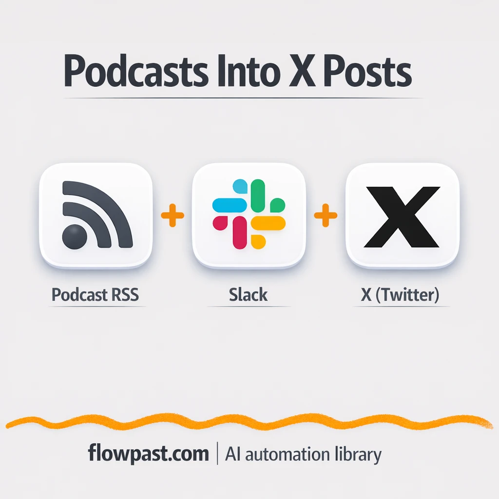 Slack to X, approve podcast quote posts fast - n8n workflow automation template