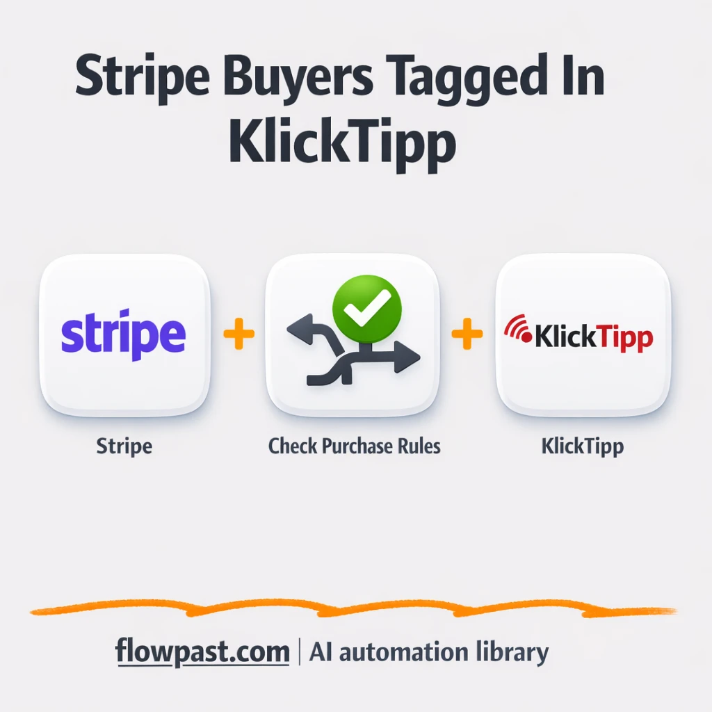 Stripe to KlickTipp, tags and contacts stay accurate - n8n workflow automation template