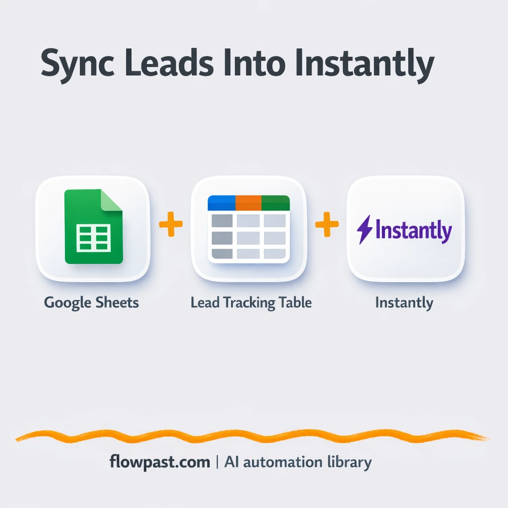 Google Sheets to Instantly, deduped leads every sync - n8n workflow automation template