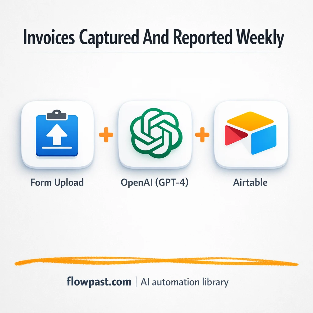 Airtable + Email, invoices logged and summarized - n8n workflow automation template