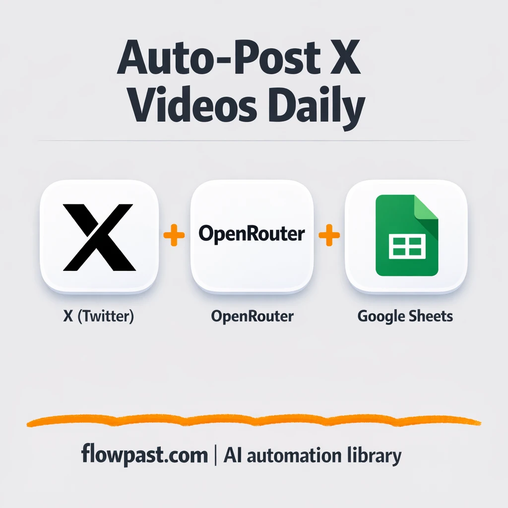 X + Google Sheets: repost videos without duplicates - n8n workflow automation template