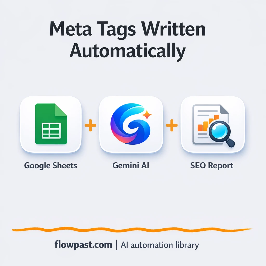 Google Sheets + Gemini: meta tags drafted for you - n8n workflow automation template