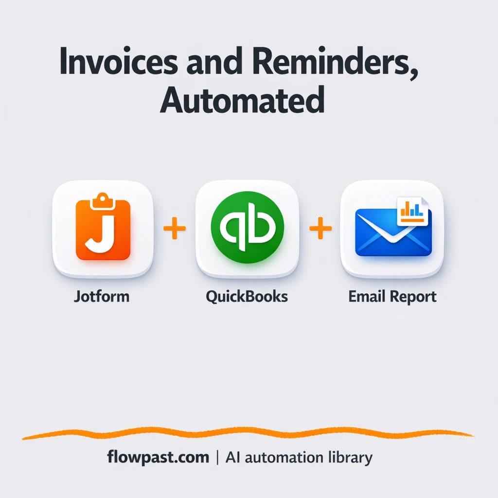 Jotform to QuickBooks, invoices sent and chased - n8n workflow automation template
