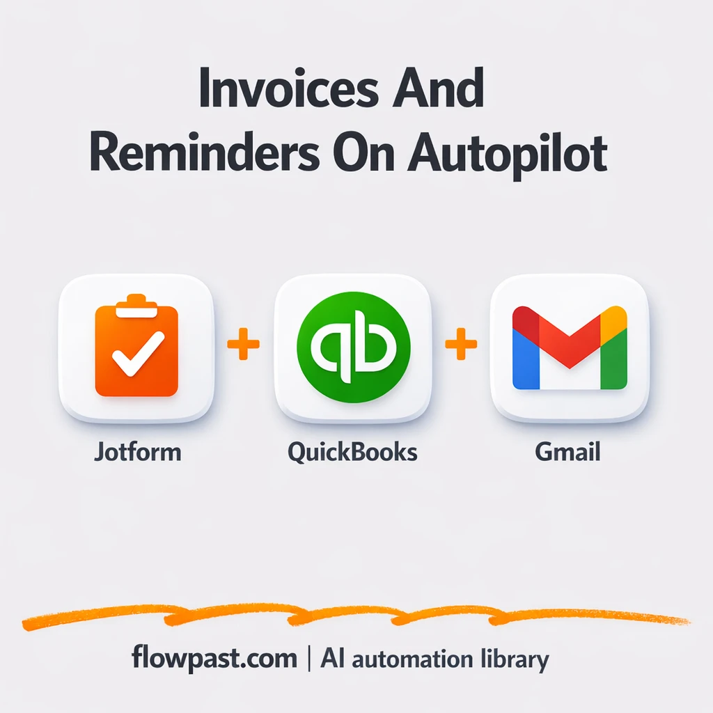 Jotform + QuickBooks invoices, Gmail reminders done - n8n workflow automation template