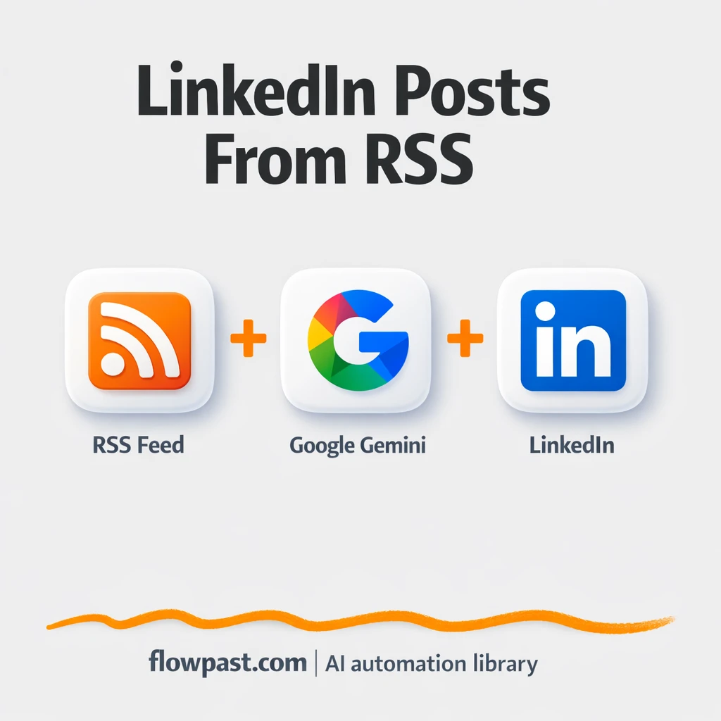 RSS + LinkedIn: consistent posts with Gemini - n8n workflow automation template