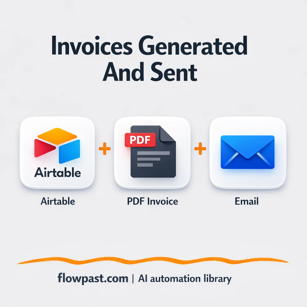 Airtable to Email, invoices sent and marked Sent - n8n workflow automation template