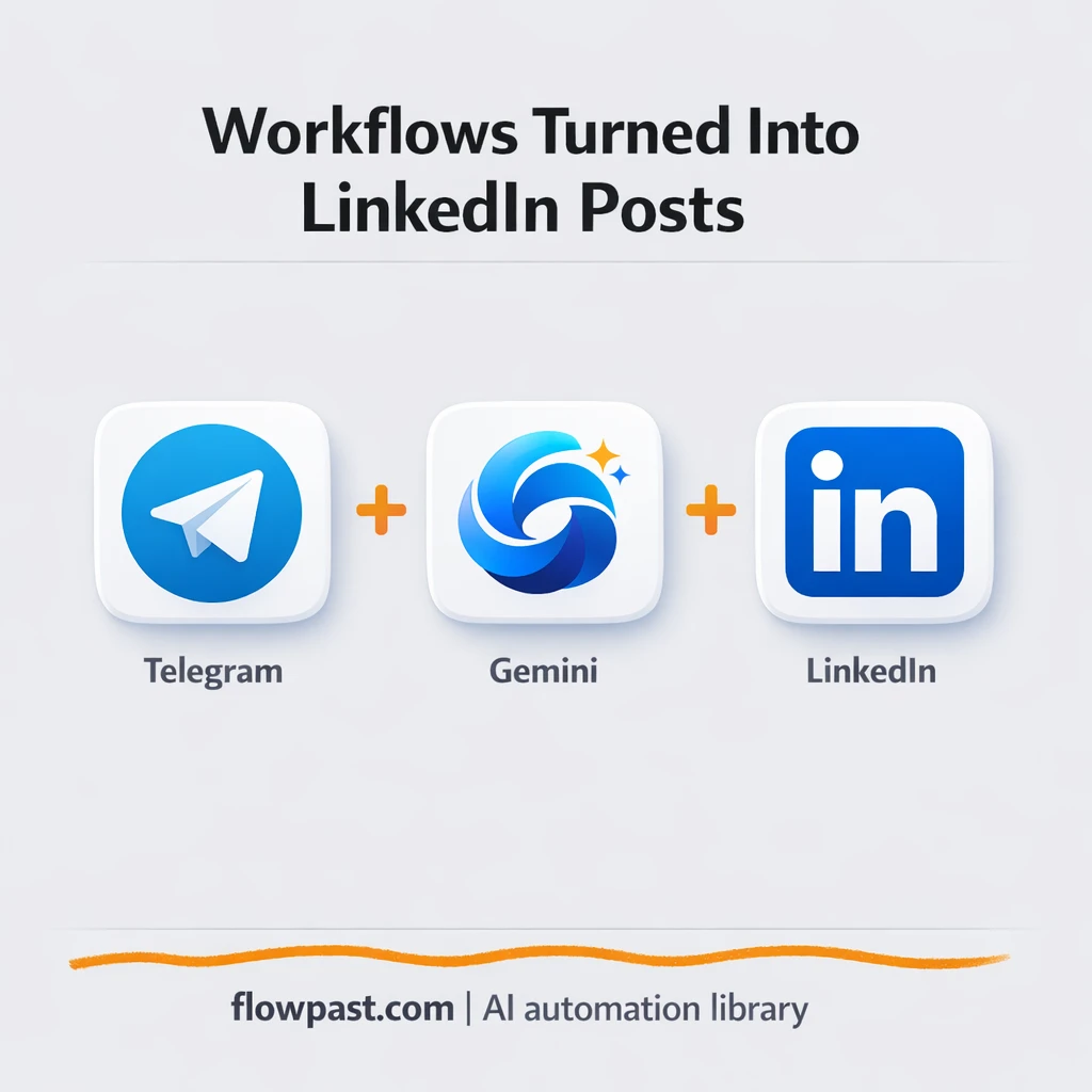 Telegram + LinkedIn: posts written and published fast - n8n workflow automation template