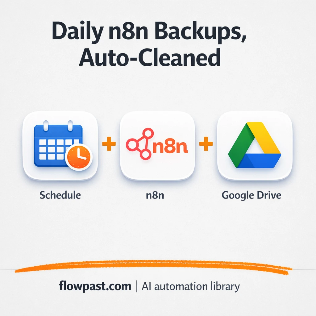 Google Drive backups with smart cleanup, done for you - n8n workflow automation template