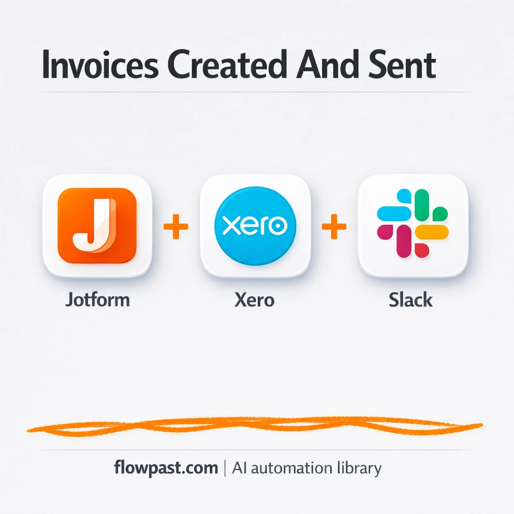 Jotform to Xero, invoices sent and Slack updated - n8n workflow automation template