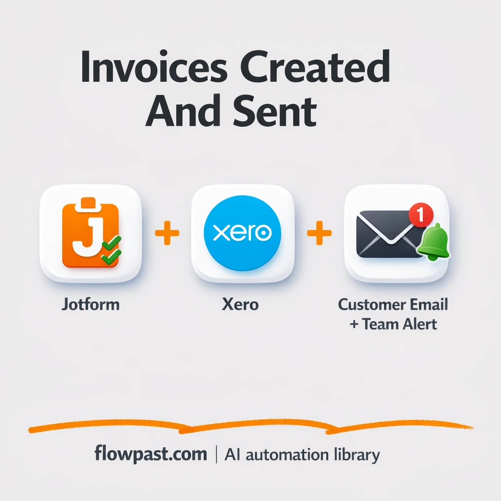 Jotform to Xero, invoices sent via Outlook - n8n workflow automation template