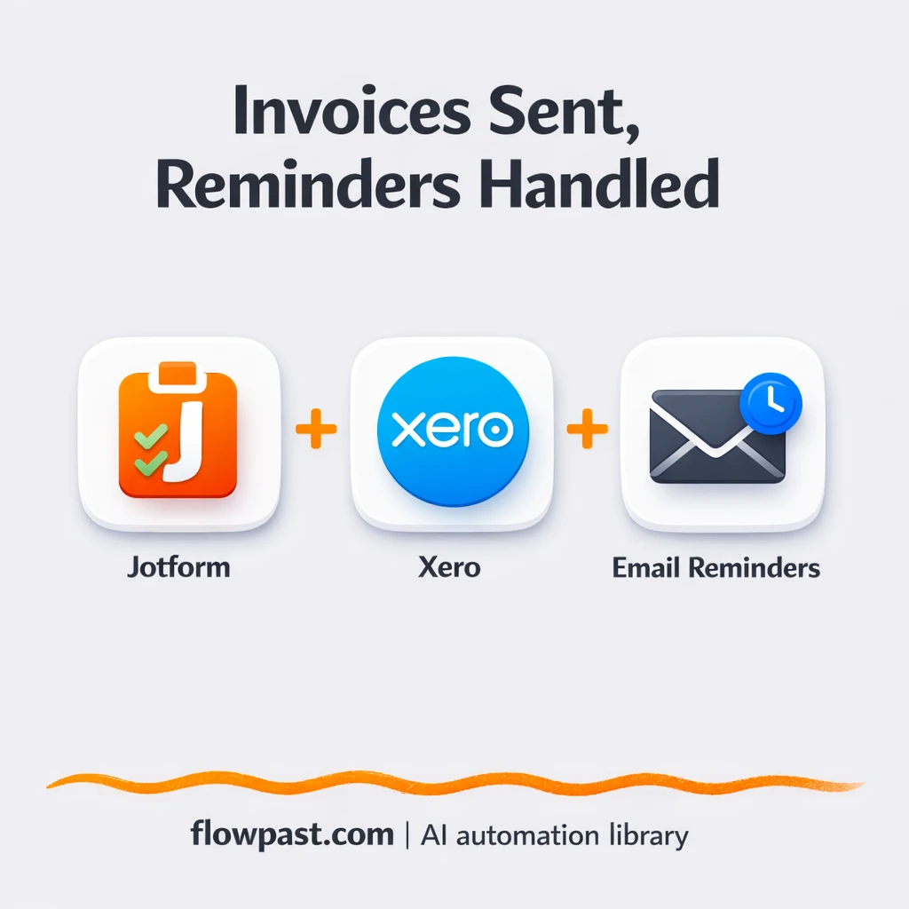 Jotform to Xero, invoices sent and chased for you - n8n workflow automation template