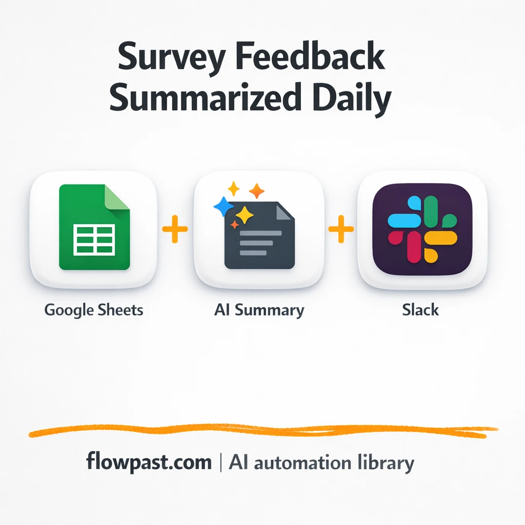 Google Sheets + Slack: daily survey insights your team uses - n8n workflow automation template