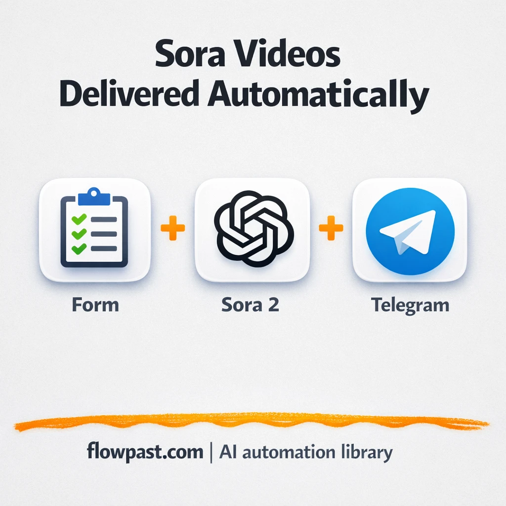Sora 2 to Telegram, videos delivered without chasing - n8n workflow automation template