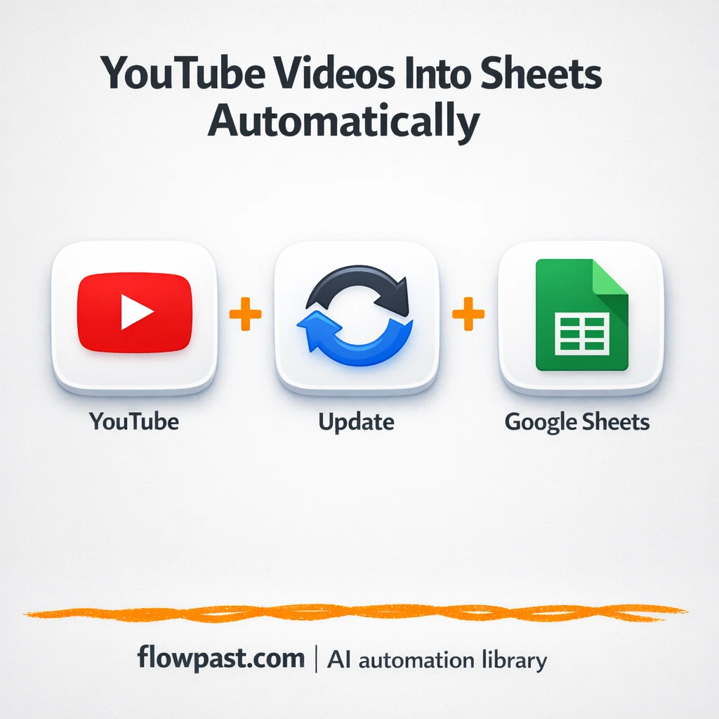 YouTube to Google Sheets, content tracking stays clean - n8n workflow automation template