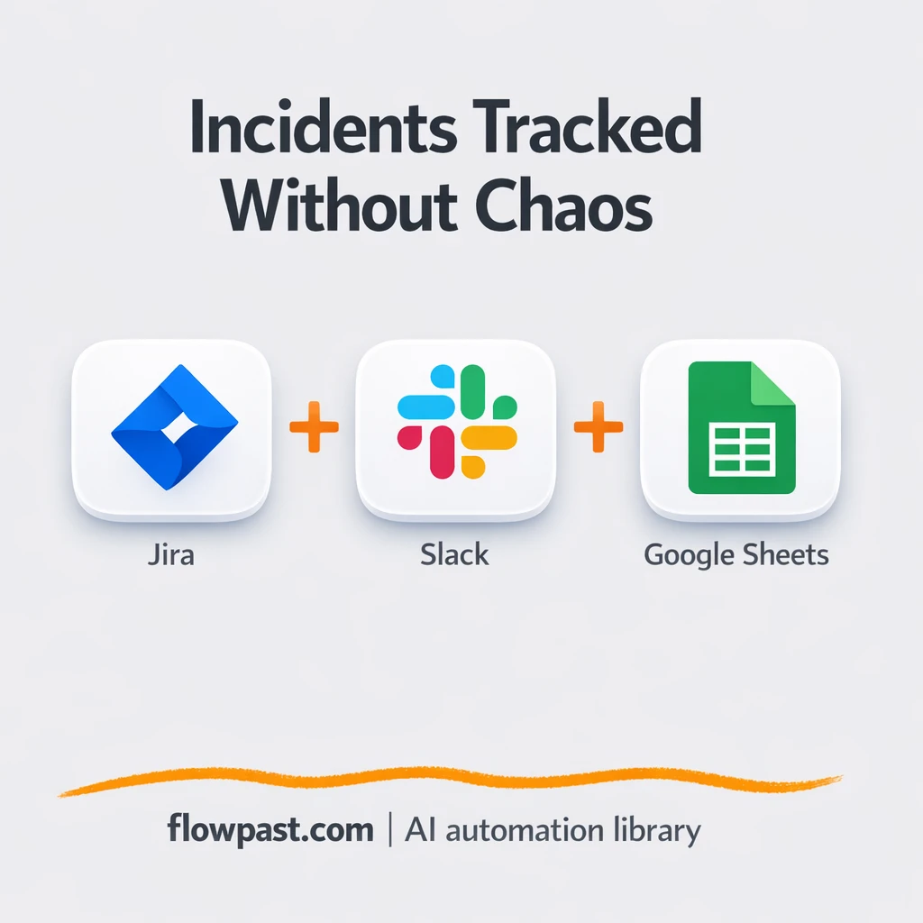 Jira + Slack: incident alerts and tickets in sync - n8n workflow automation template