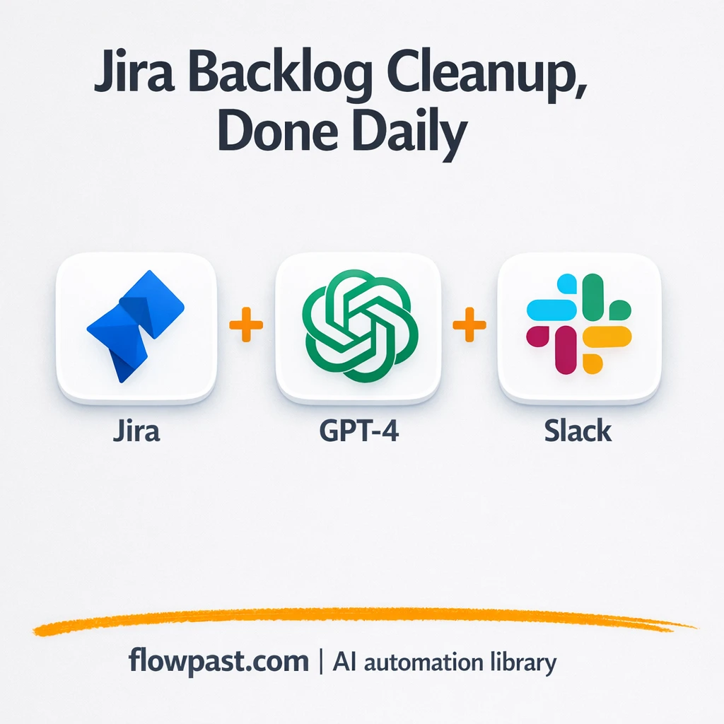 Jira + Slack: keep your backlog clean, effortlessly - n8n workflow automation template
