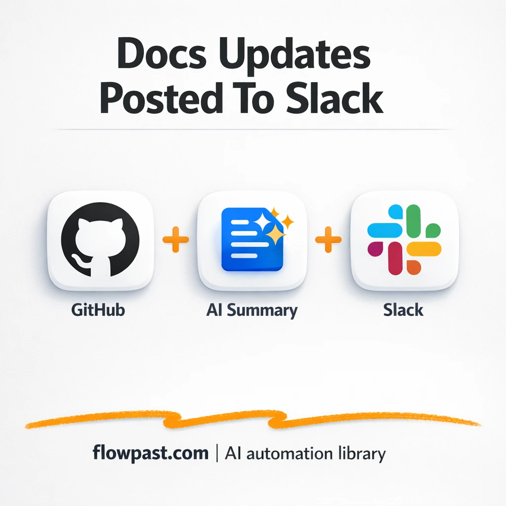 GitHub to Slack, docs changes everyone actually sees - n8n workflow automation template