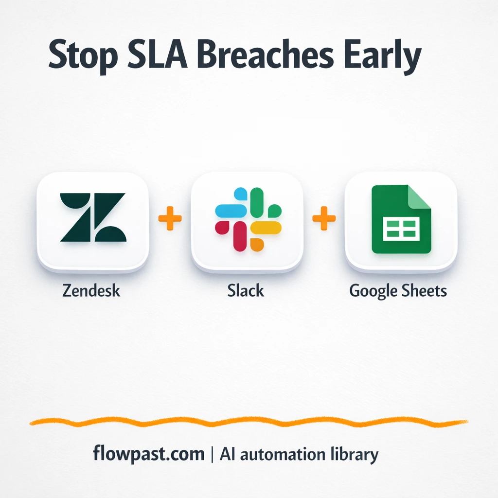 Zendesk + Slack: SLA alerts before tickets breach - n8n workflow automation template