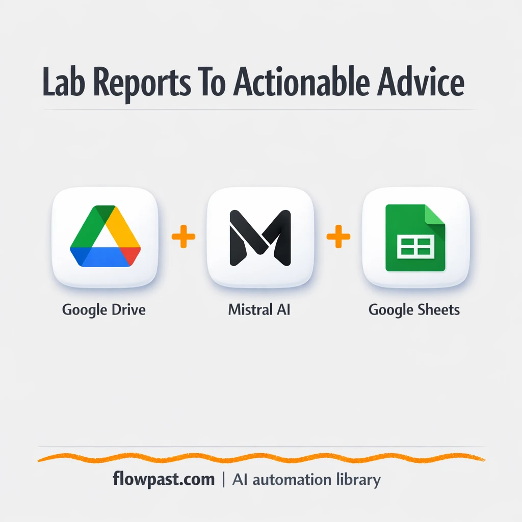 Google Drive to Google Sheets, lab results logged clean - n8n workflow automation template