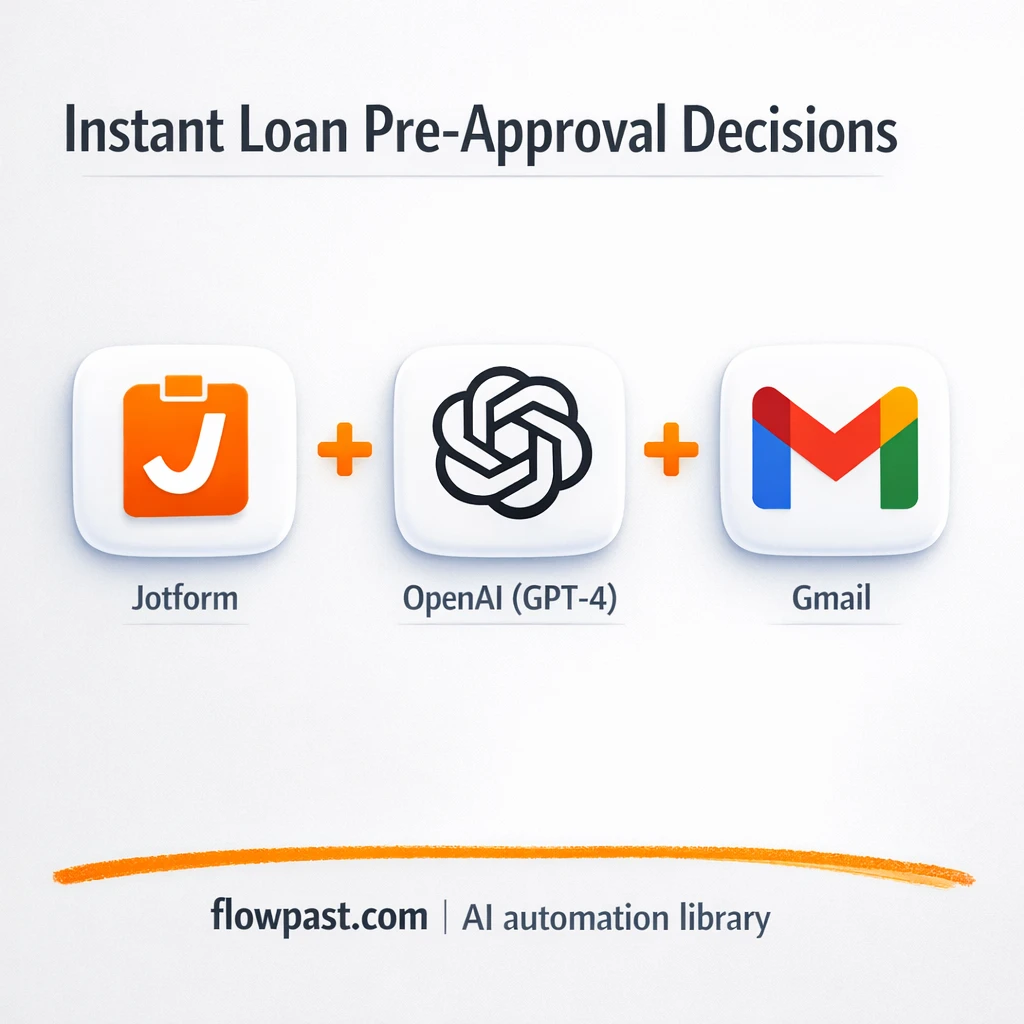 Jotform + Gmail, faster loan decisions with less work - n8n workflow automation template