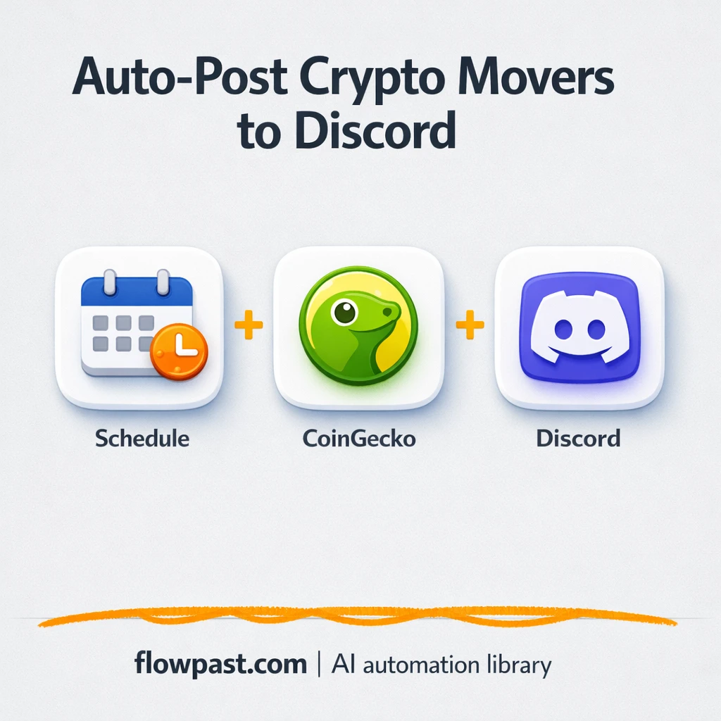 CoinGecko + Discord: top movers posted for you - n8n workflow automation template