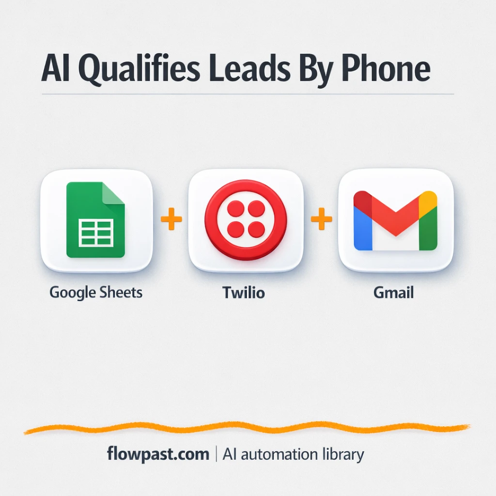 Google Sheets + Twilio: qualify leads, follow up fast - n8n workflow automation template