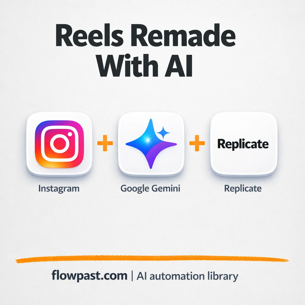 Instagram Reels + Gemini, clone winning clips fast - n8n workflow automation template