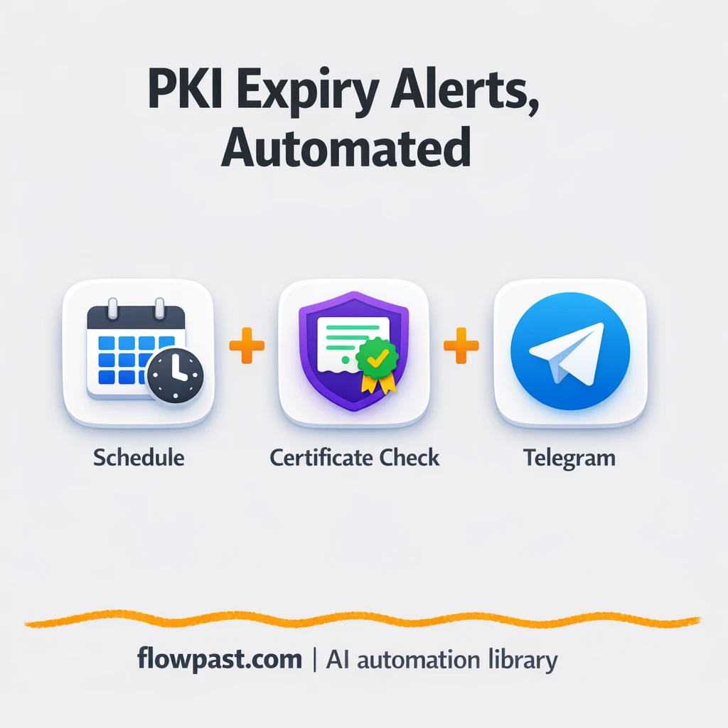 Telegram + Textbelt alerts for PKI cert expiries - n8n workflow automation template