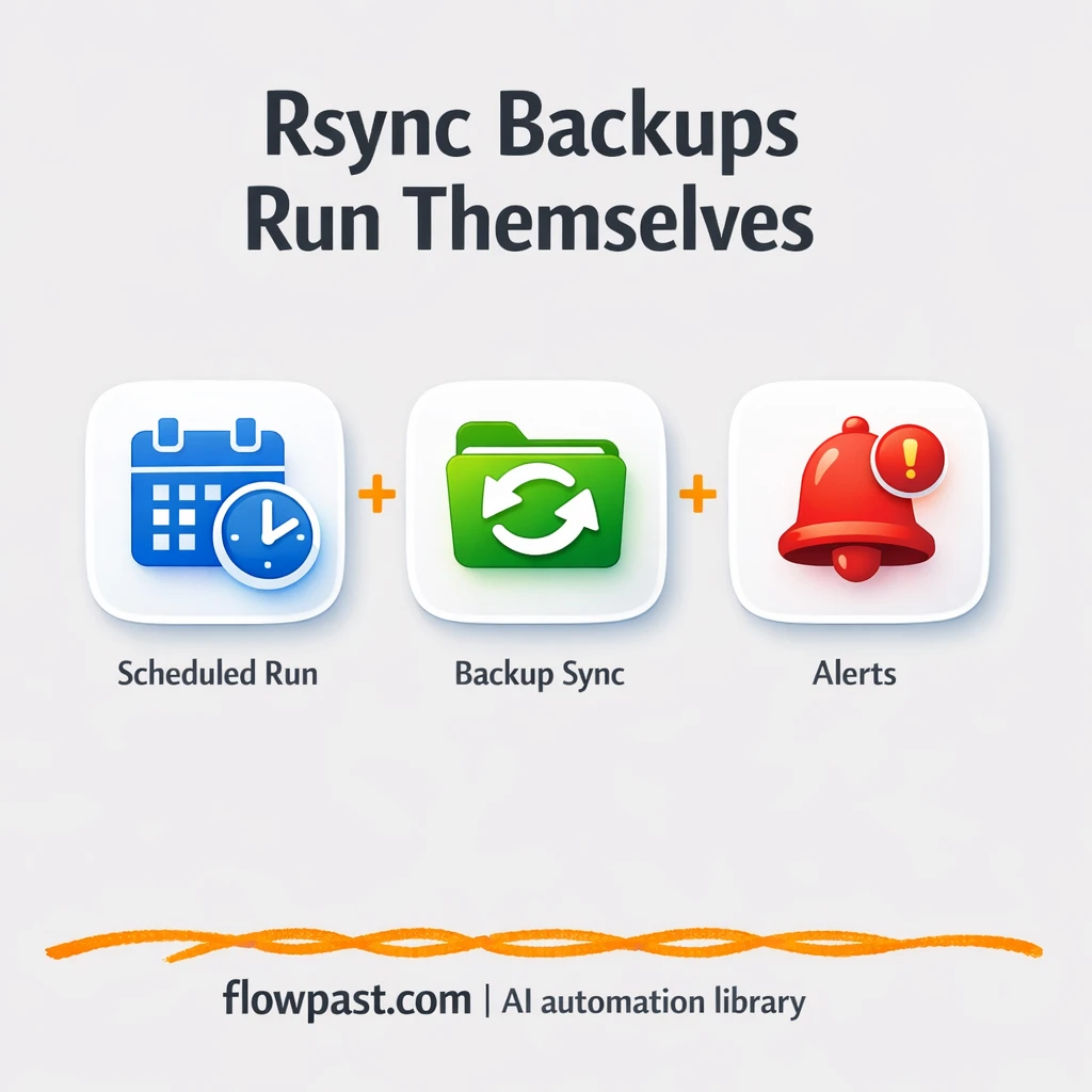 Rsync backups with Telegram alerts, no silent fails - n8n workflow automation template