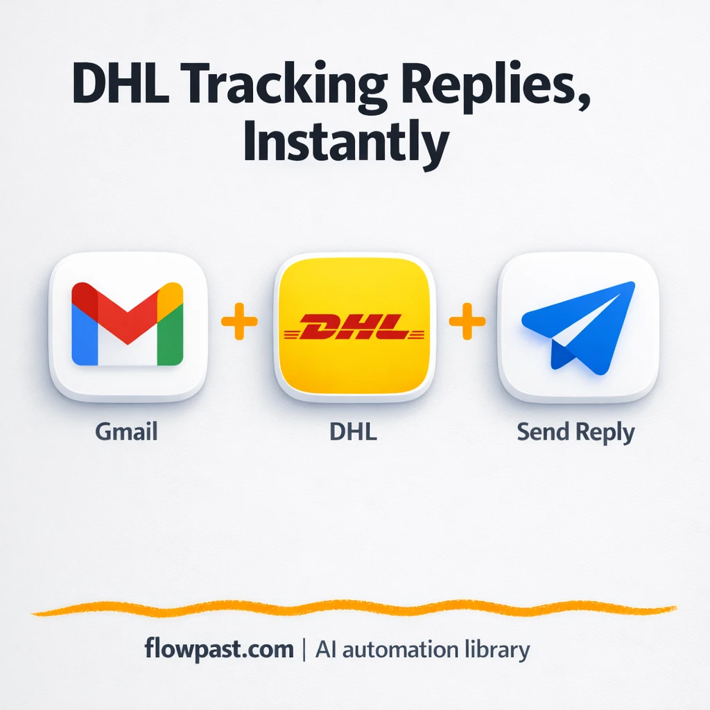 DHL + Gmail: instant tracking replies to customers - n8n workflow automation template