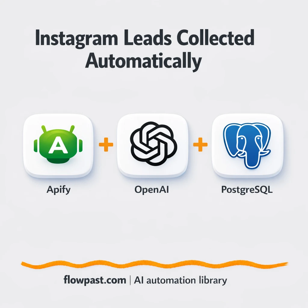 Apify to PostgreSQL, Instagram leads captured clean - n8n workflow automation template