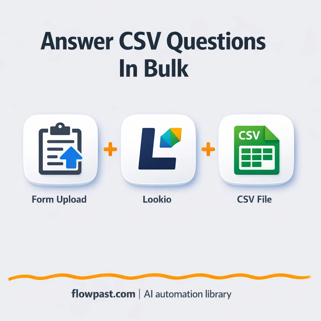 Lookio + Google Sheets: bulk FAQs drafted for you - n8n workflow automation template