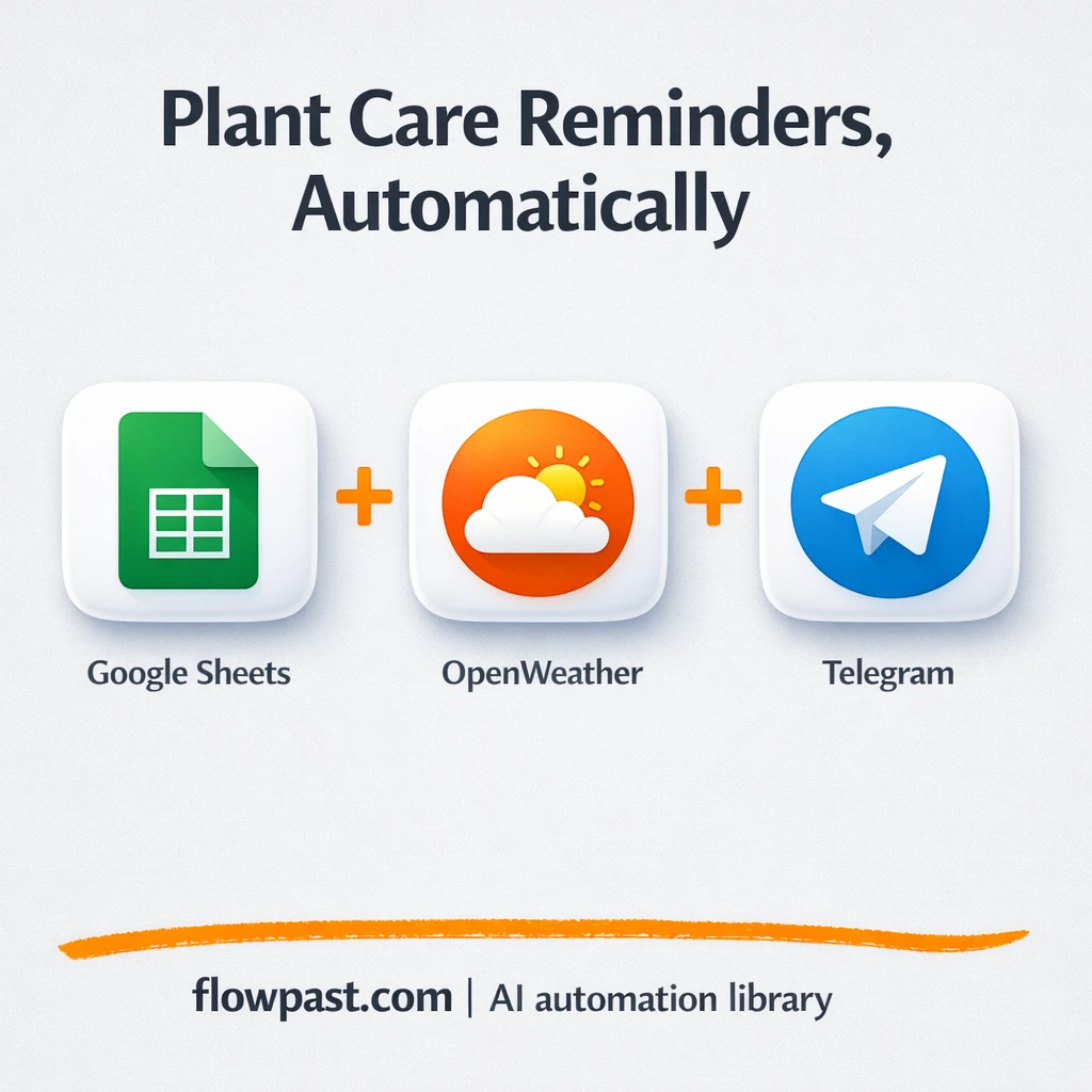 Google Sheets + Telegram: never miss plant care again - n8n workflow automation template