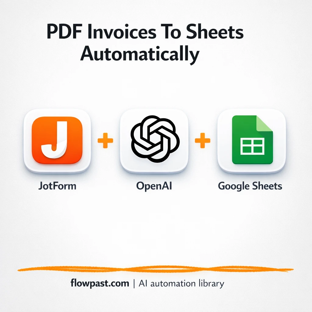 Jotform to Google Sheets, invoice data without retyping - n8n workflow automation template
