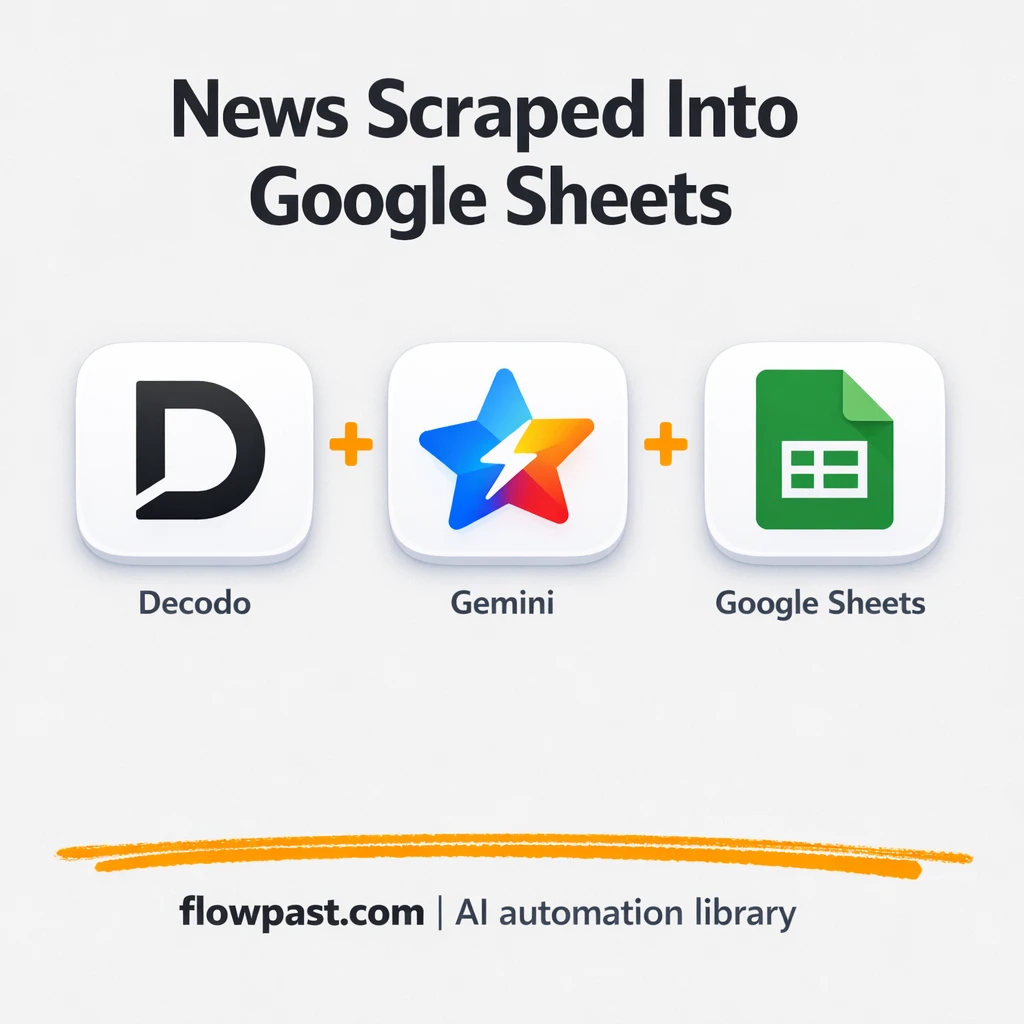 Decodo + Google Sheets: forum news tracked for you - n8n workflow automation template