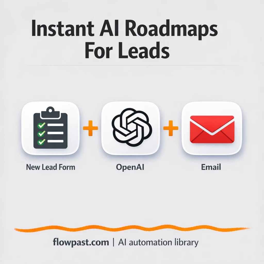 Google Sheets + Email: instant lead roadmaps sent - n8n workflow automation template