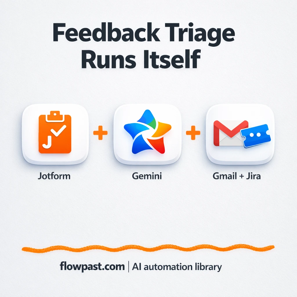 Jotform + Gmail: reply faster and log issues in Jira - n8n workflow automation template